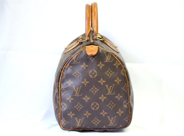 2 Louis Vuitton Speedy 30 Monogram Brown Handbag