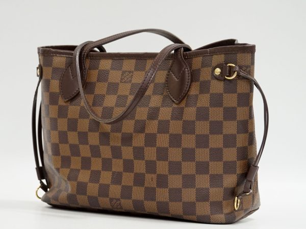 2 Louis Vuitton LV Neverfull PM Damier Ebene Tote Bag