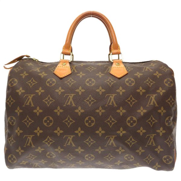 2 Louis Vuitton Monogram Speedy 35 Handbag Bag LV