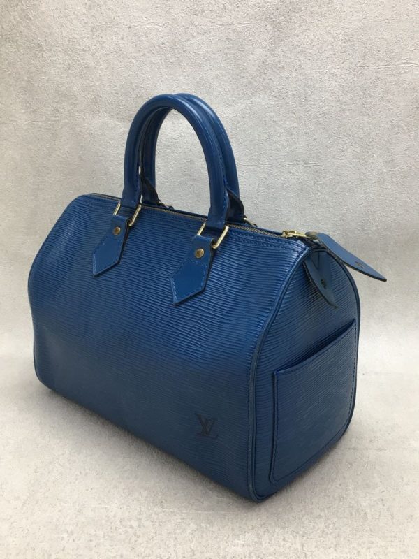 2 Louis Vuitton Speedy 25 Epi BLUL Eather