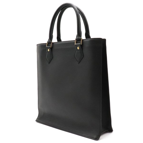 2 Louis Vuitton Epi Sac Plat PM Tote Bag Empreinte Leather Black