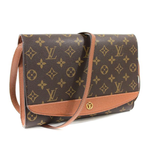 2 Louis Vuitton Monogram Bordeaux Shoulder Clutch Bag Shoulder Bag Brown