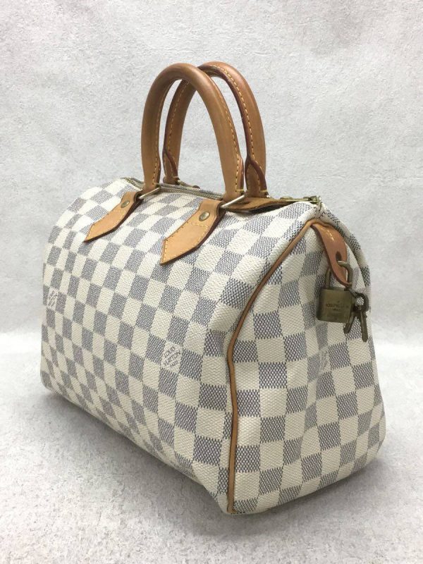 2 Louis Vuitton Speedy Damier Azur White PVC