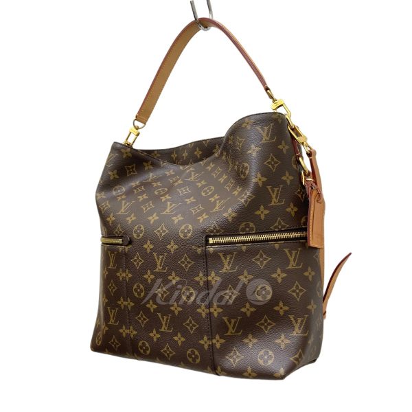 2 Louis Vuitton Monogram Melie Tote Bag Brown