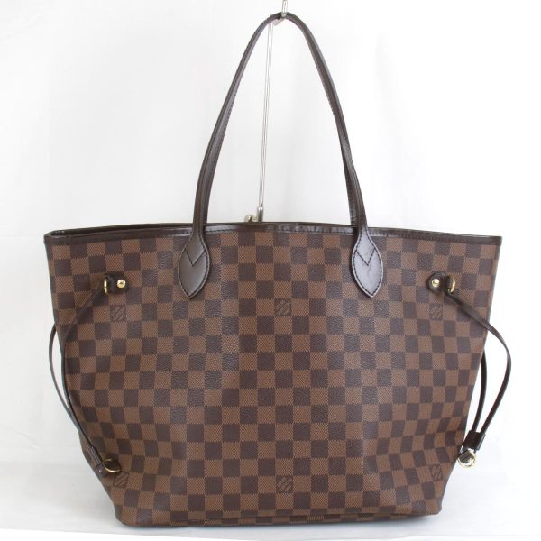 2 Louis Vuitton Neverfull MM Tote Bag Damier Canvas