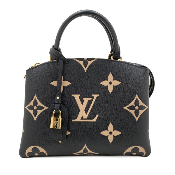 2 Louis Vuitton Petit Palais PM Handbag Shoulder Bag Monogram Black