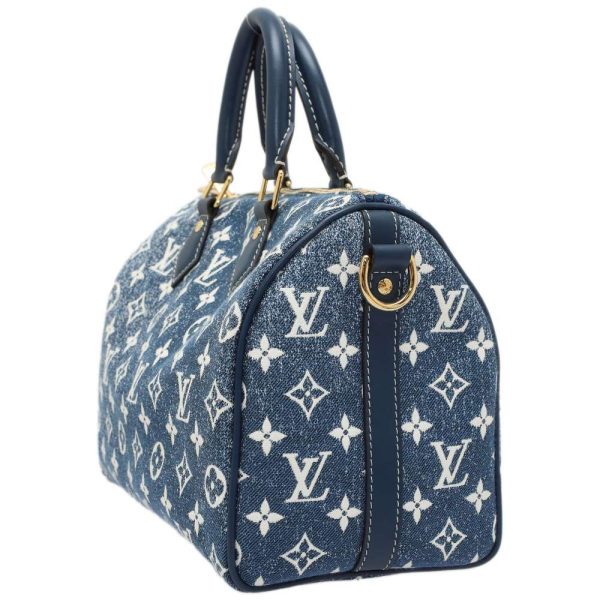 2 Louis Vuitton Monogram Jacquard Denim Speedy Bandouliere 25