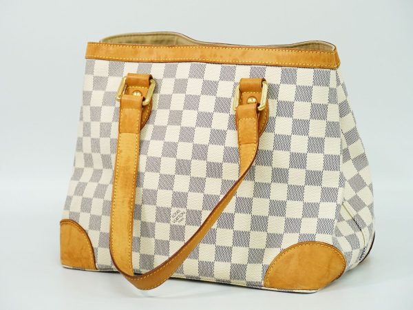 2 Louis Vuitton Hampstead PM Damier Azur Tote Bag Handbag