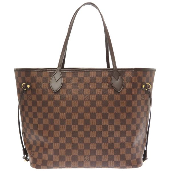 2 Louis Vuitton Damier Neverfull MM Tote Bag Brown