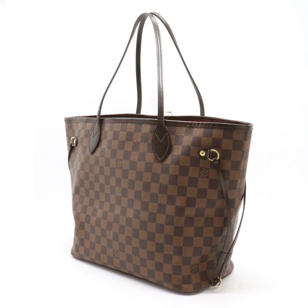 2 Louis Vuitton Damier Neverfull MM Tote Bag Shoulder Bag Shoulder Tote With Pouch