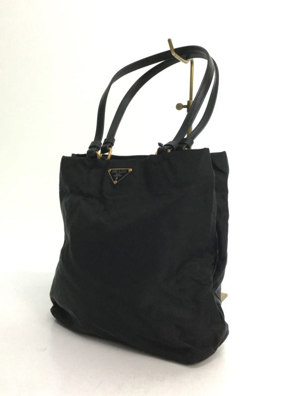 2 Prada Nylon BLK Plain Triangle Logo Handbag