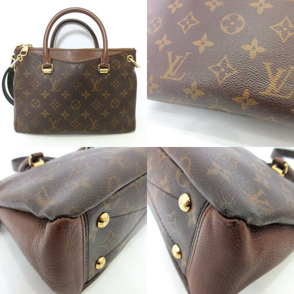 2 Louis Vuitton Pallas BB Noisette Brown Handbag 2way Crossbody