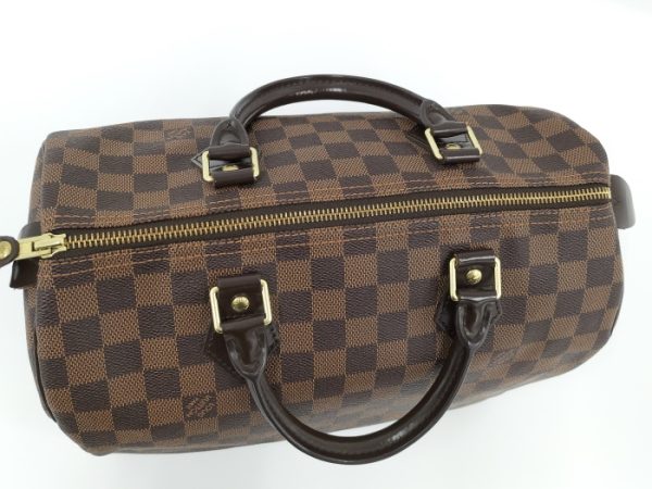 2000803257600638 6 Louis Vuitton Speedy Damier Ebene Handbag