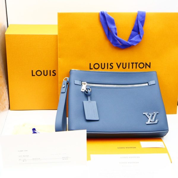 20220719154905 16 Louis Vuitton Pochette Ipad Bag Blue Leather