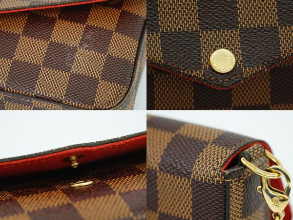 2100010000094998 4 Louis Vuitton LV Pochette Felicie Damier Ebene 2WAY Shoulder Bag