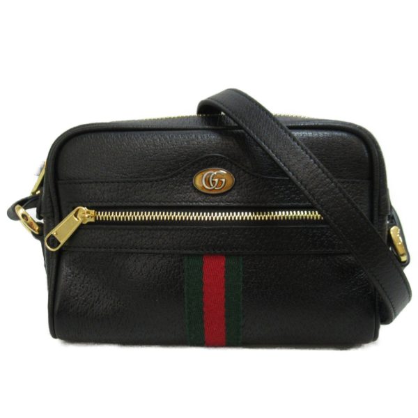 2101216923409 7 Gucci Shoulder Bag Leather Black Shawl