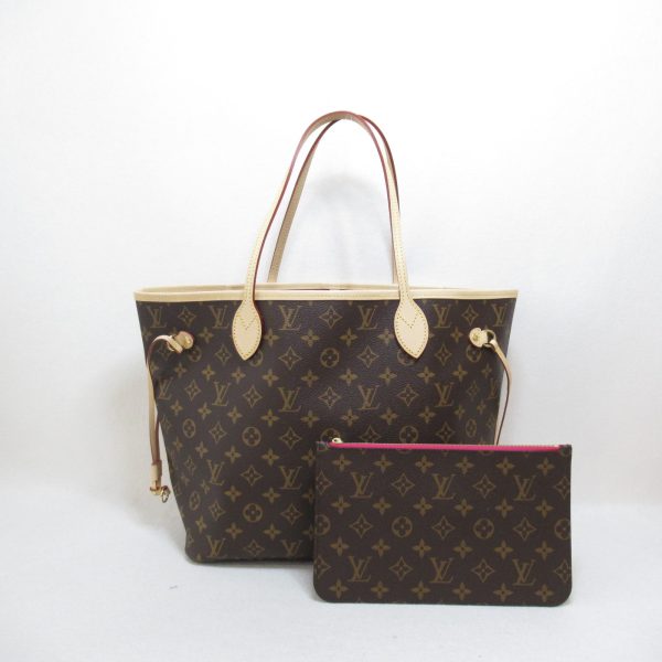 2101217112666 2 Louis Vuitton Neverfull MM Tote Bag Monogram Brown