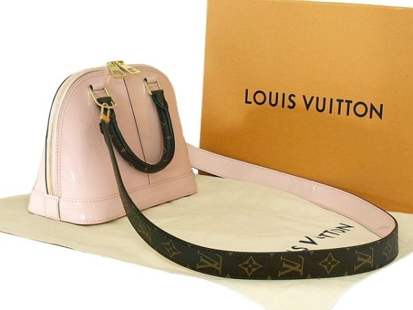 21426 3 Louis Vuitton Alma BB 2Way Bag Monogram Rose Ballerine