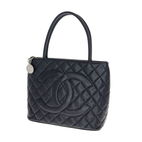 23 2571 1 Chanel Reissue Tote Bag Caviar Skin Black