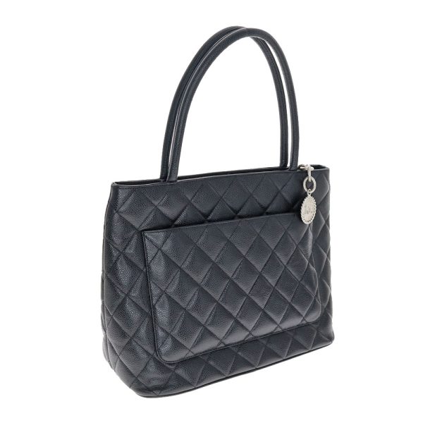 23 2571 2 Chanel Reissue Tote Bag Caviar Skin Black