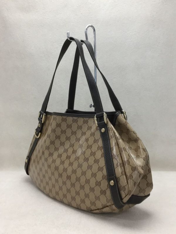 2300036134921 02 Gucci PVC BEG Full Pattern Handbag