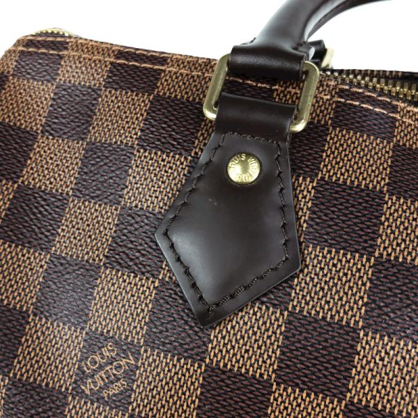 2300036291648 05 Louis Vuitton Speedy Bandouliere 30 Damier Ebene Handbag