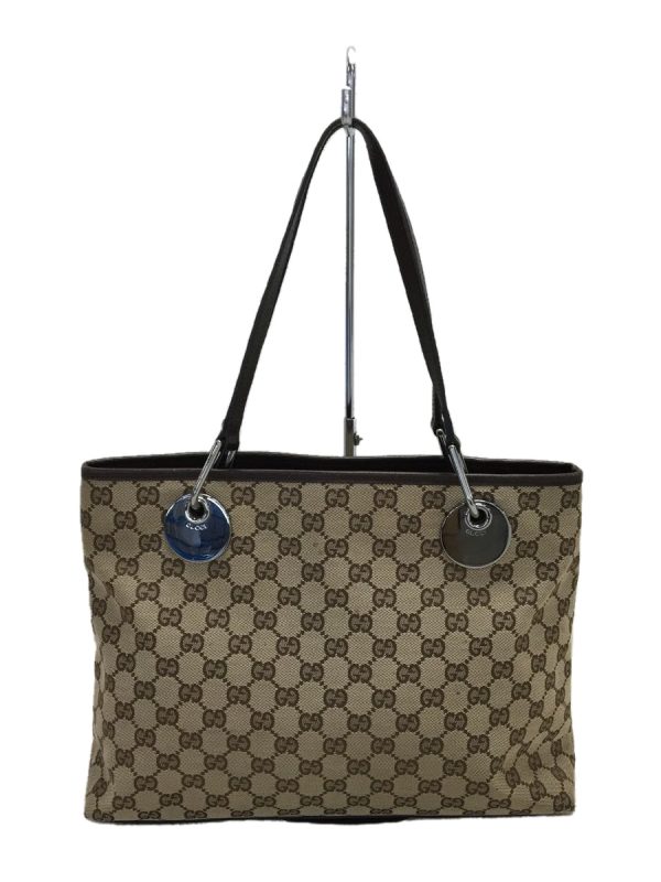 2329993229266 01 Gucci Tote Bag GG Canvas Eclipse Brown