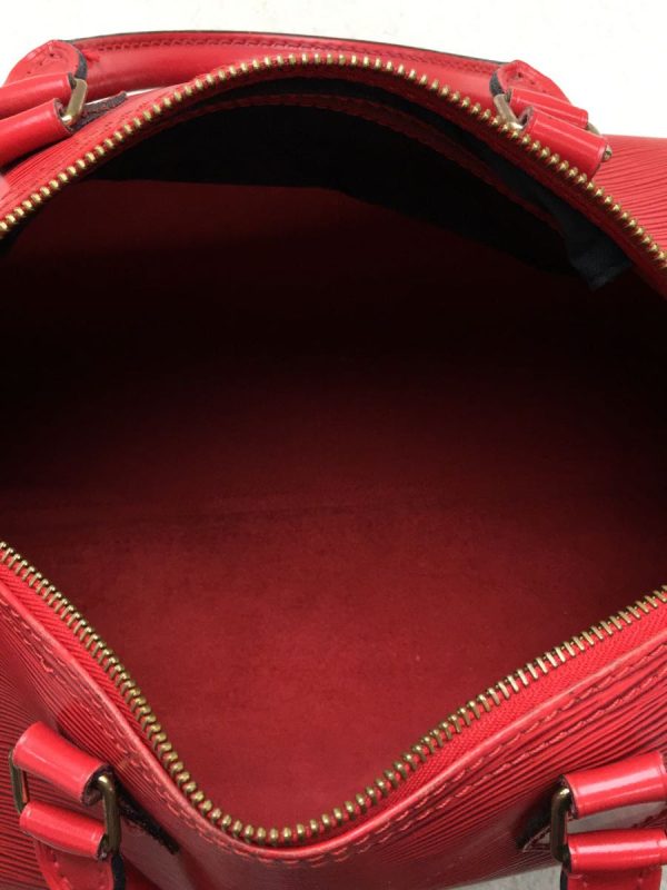 2336011669874 06 Louis Vuitton Speedy 25 Epi Red Leather Handbag