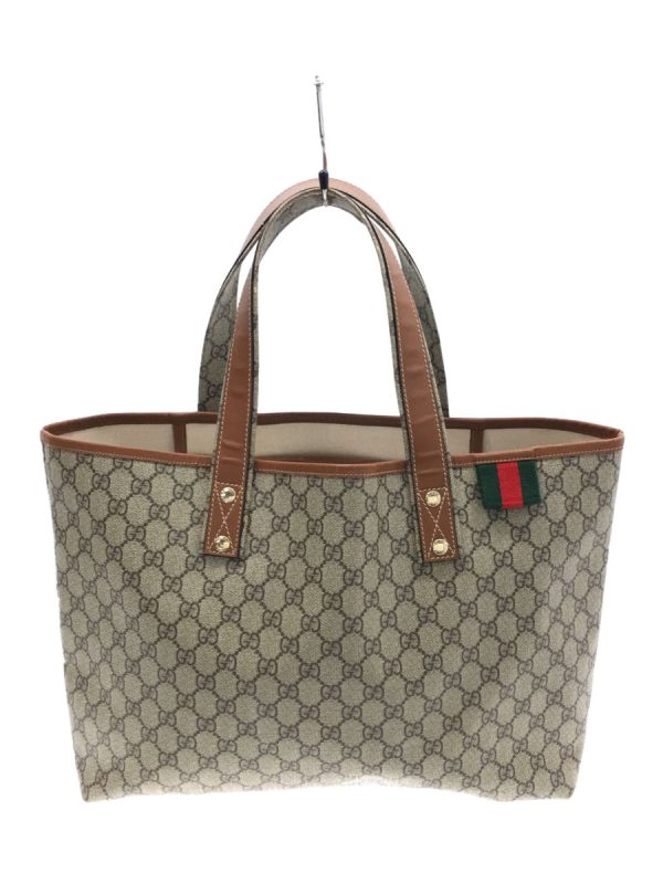 2342130276572 01 Gucci Webline GG Plus Tote Bag Canvas Beige