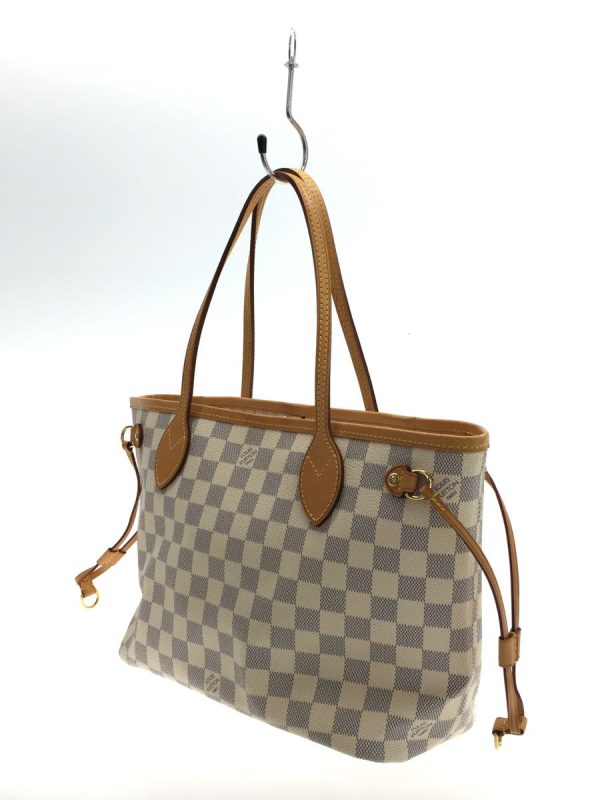 2342501038747 02 Louis Vuitton Neverfull PM Damier Azur White Shoulder Bag