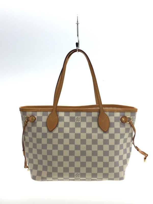 2342501038747 03 Louis Vuitton Neverfull PM Damier Azur White Shoulder Bag