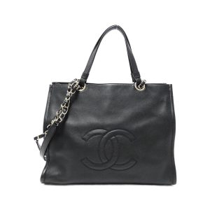 2600044722753 1 b Chanel Shoulder Bag Leather Caviar Skin Black