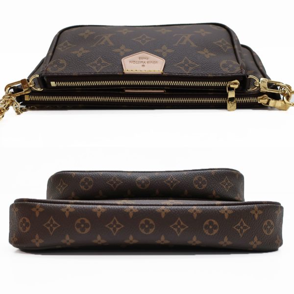 3 Louis Vuitton Multi Pochette Shoulder Bag Monogram Canvas Brown