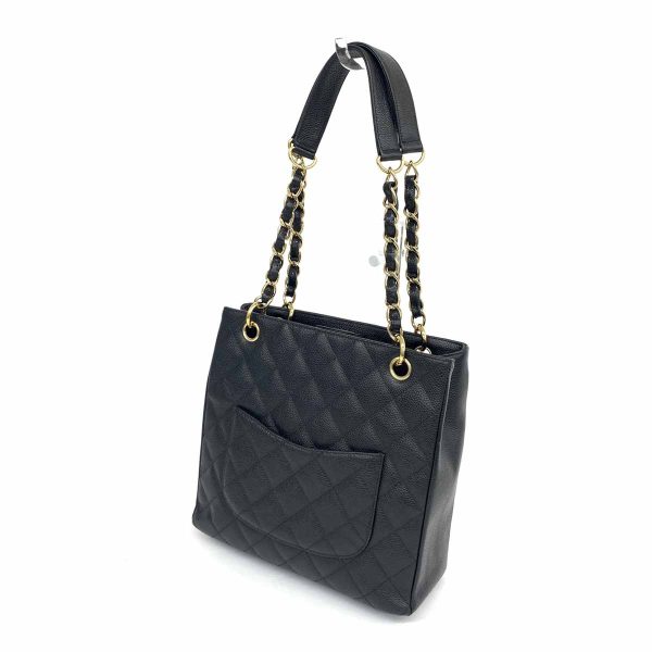 3 Chanel Pst Tote Bag Black Caviar