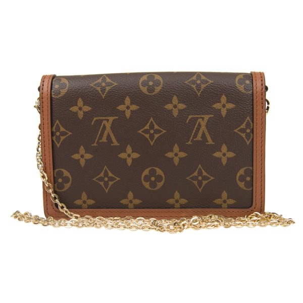 3 Louis Vuitton Chain Shoulder Bag Long Wallet Clutch Bag Dauphine Monogram