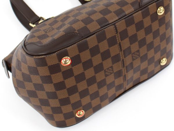 3 Louis Vuitton Verona PM Handbag Damier Leather Ebene Brown