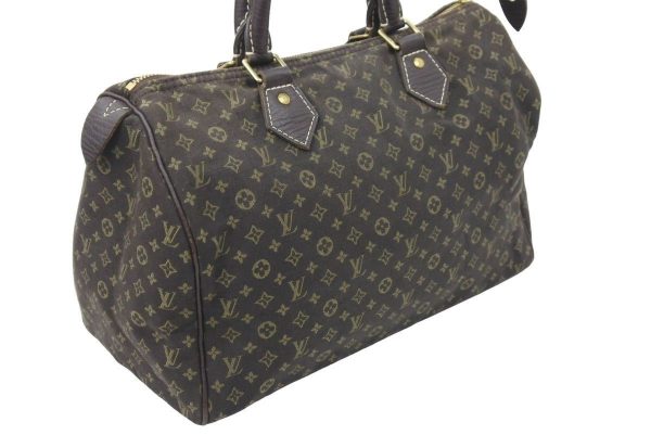 3 Louis Vuitton Handbag Monogram Minilan Speedy 30 Canvas Ebene Brown