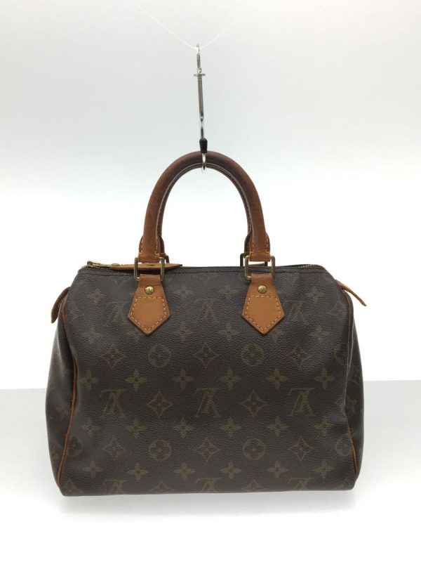 3 Louis Vuitton Speedy 25 Hand Bag Monogram PVC Brown