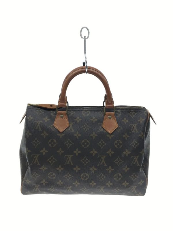 3 Louis Vuitton Speedy 30 Hand Bag Monogram PVC Brown