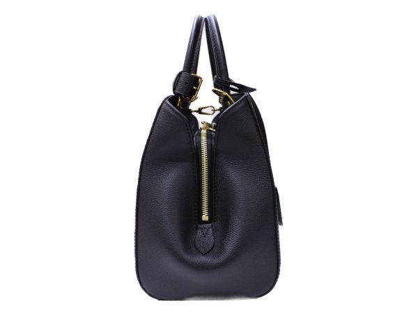 3 Louis Vuitton Montaigne MM Handbag Shoulder Bag Emplant Noir Black