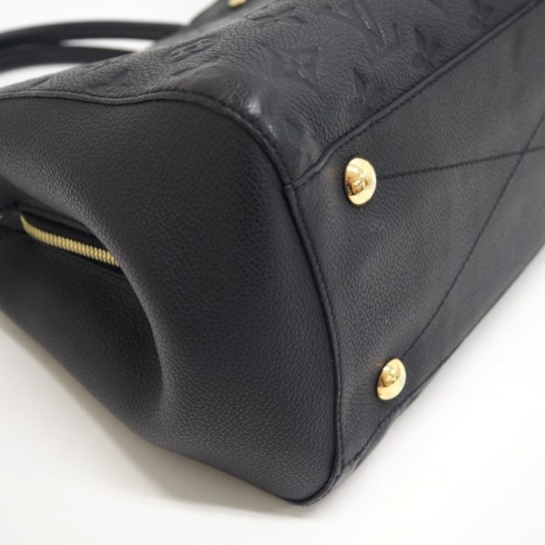 3 Louis Vuitton Montaigne MM Monogram Emplant Handbag Black