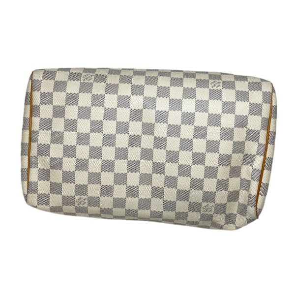 3 Louis Vuitton Speedy 30 Damier Damier Azur Canvas Handbag