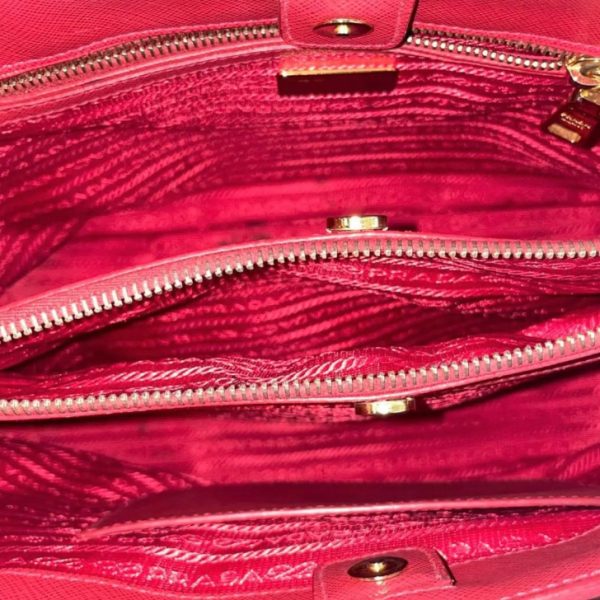 3 Prada Saffiano Lux Leather Red 2way Handbag