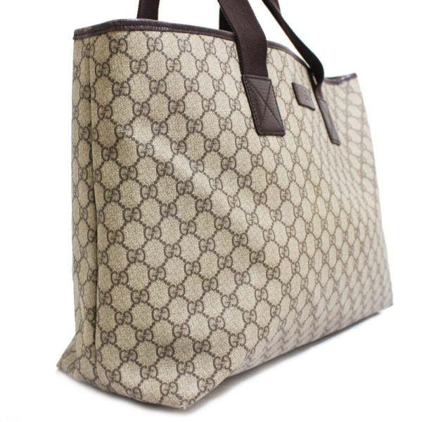 3 Gucci 2way GG Pattern Tote Bag Brown PVC Leather