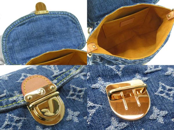 3 Louis Vuitton Monogram Denim Mini Pleaty Handbag