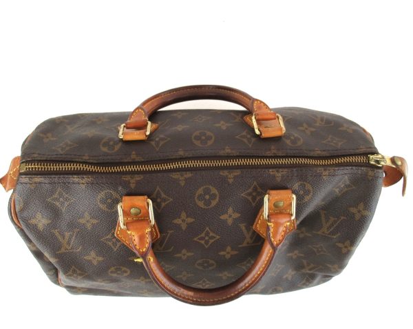 3 Louis Vuitton Speedy 30 Monogram Brown Handbag