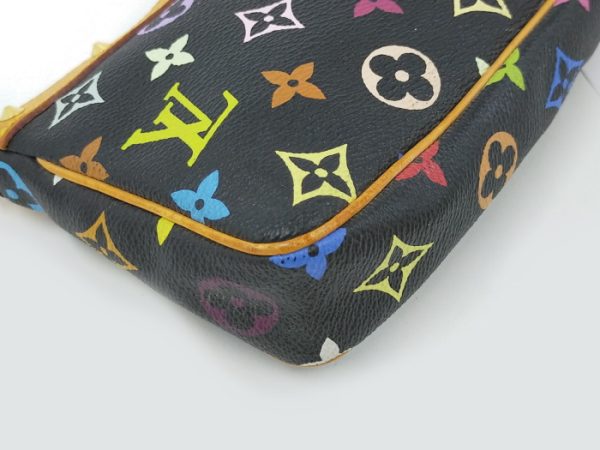 3 Louis Vuitton Pochette Accessories Pouch Monogram Multicolor Black