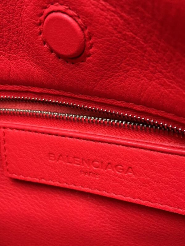 3 Balenciaga Handbag Leather Red Plain