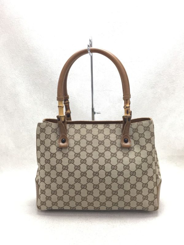 3 Gucci Tote Bag Bamboo Handle Camel