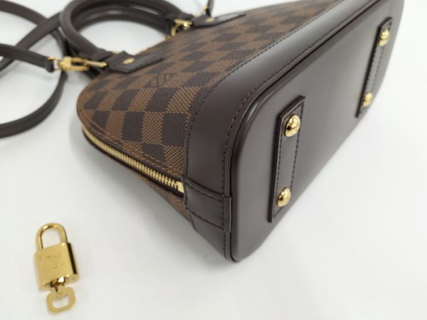 3 Louis Vuitton Alma BB 2 Way Shoulder Bag Damier Ebene